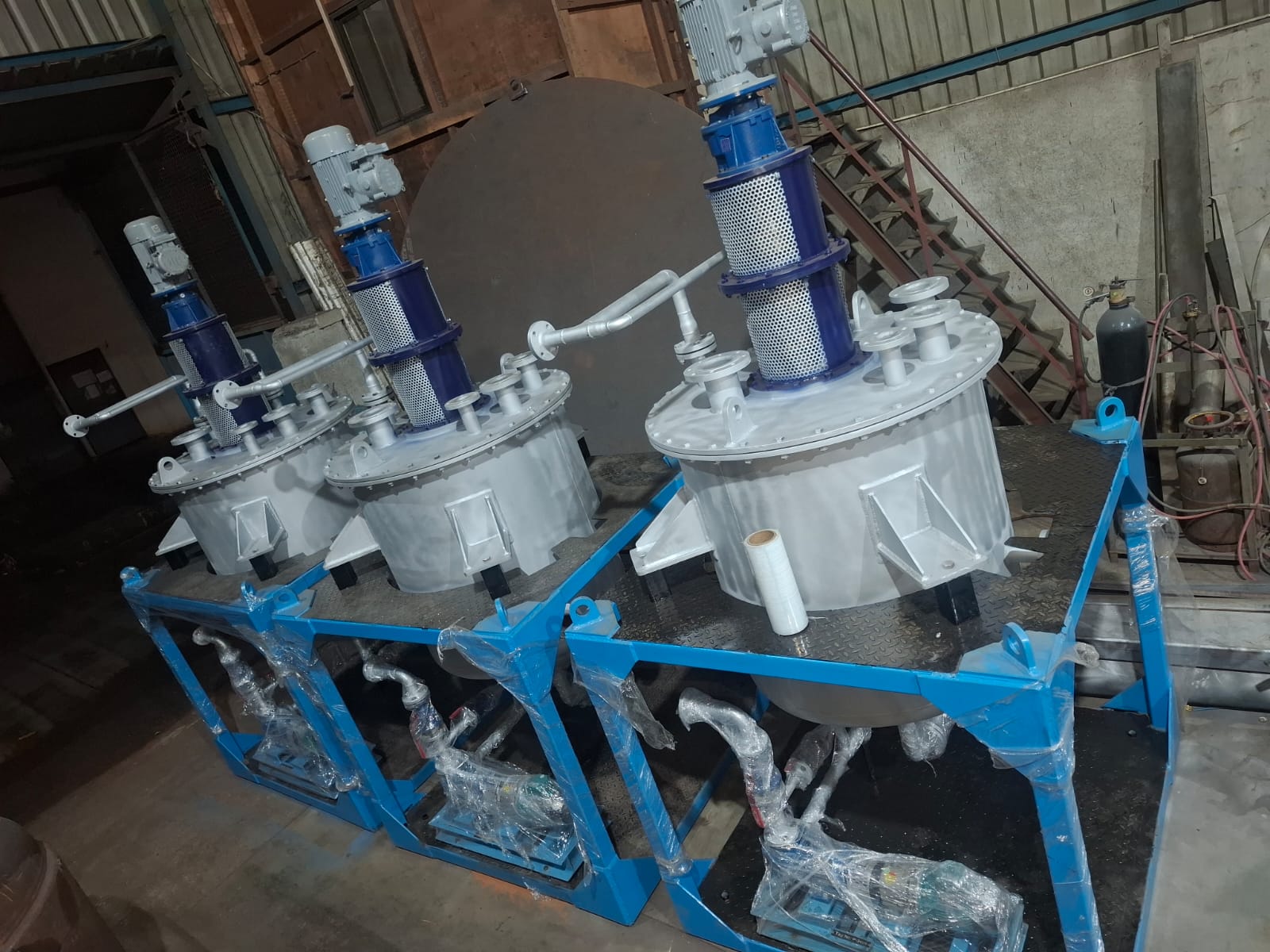 Mini Bulk Skid, Agitated Vessels — Mini Bulk Skids fabricated by Tech Mech Engineering